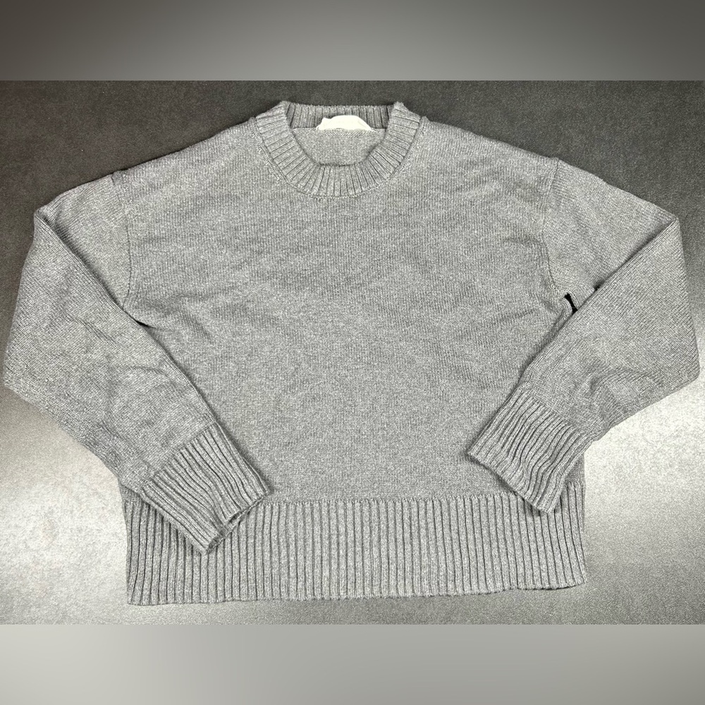 Everlane Size XS Organic Cotton Grey Boxy Sweater
